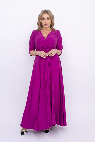 Rochie violet brocart