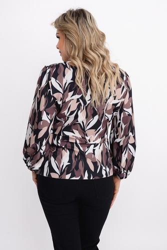 Chocolate Blouse with Ties