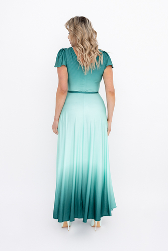 Cornflower Brocade Dress