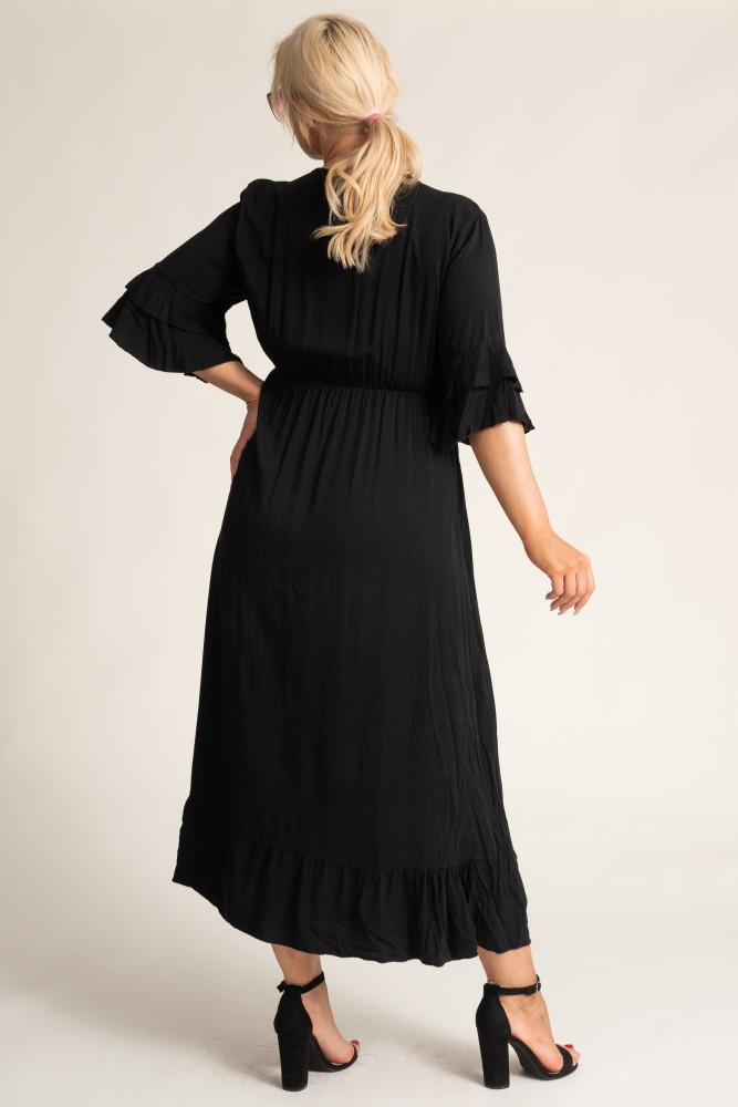 Black Cut-Off Dress AMORENA