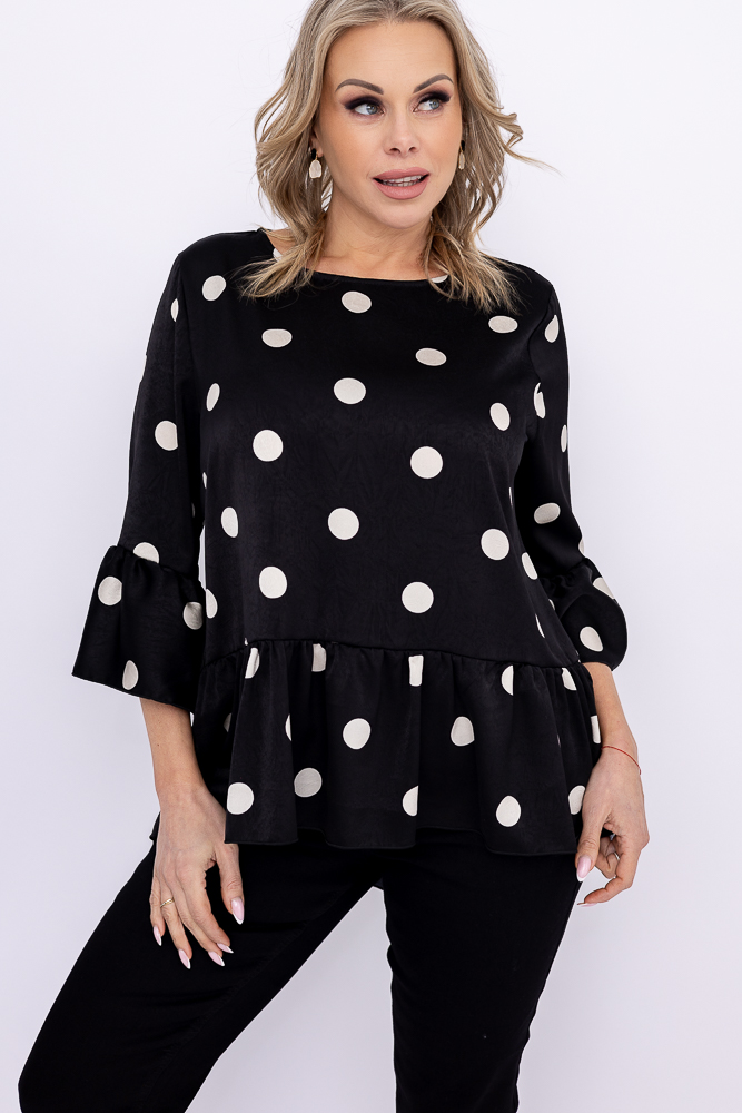 Bluse med volang Wzór 4