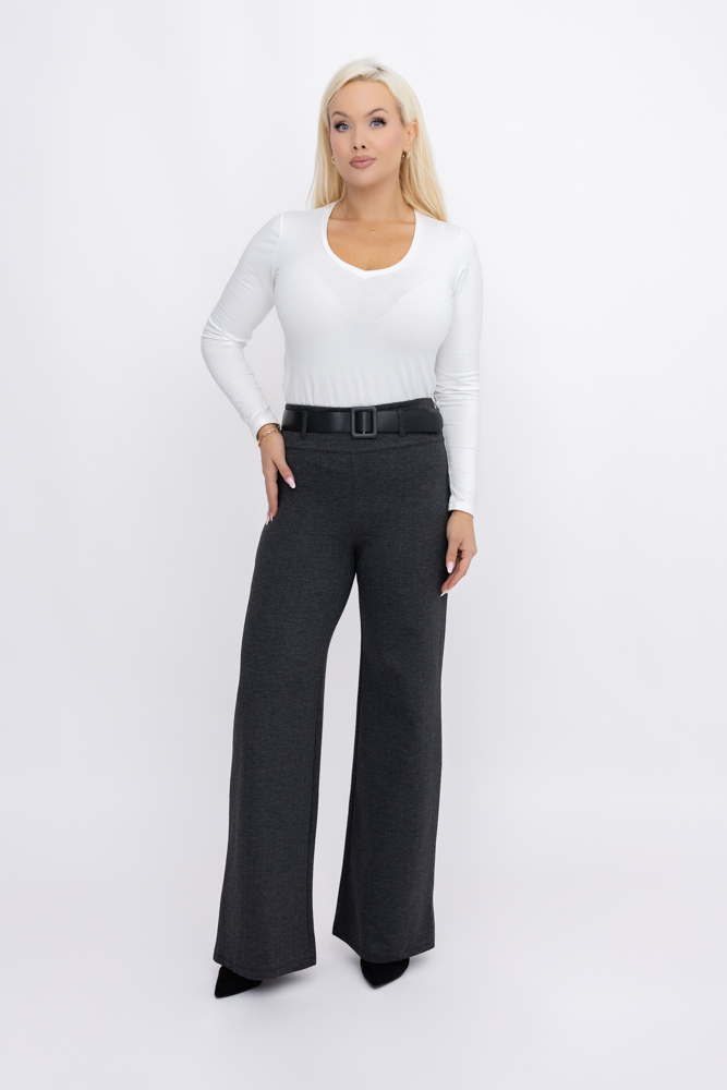 Dark grey Trousers with belt