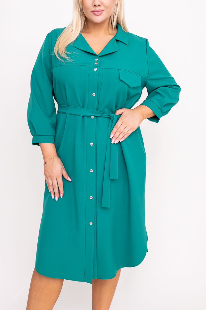 Flaschengrünes Emery-Kleid