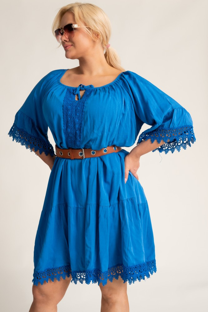 Cornflower Embroidered Dress by MEGIO