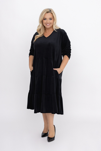  Robe en velours noir