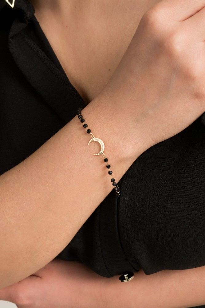  Gold Steel Bracelet with LUNA Beads