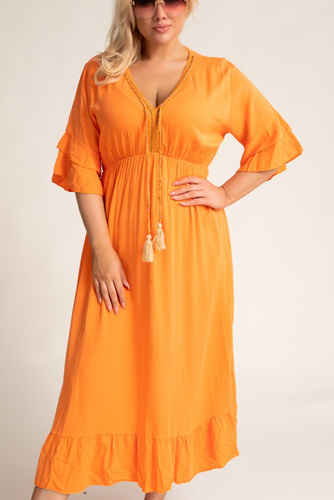 Orange Cut-Off Dress AMORENA