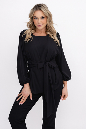 Chocolate Blouse with Ties