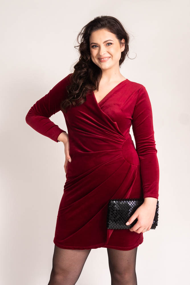  Maroon Velour Dress BIRMI