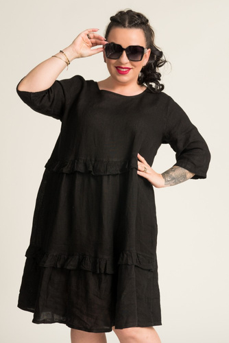 Black GAFFE Linen Dress