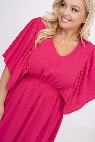 Fuchsia Crinkle Dress