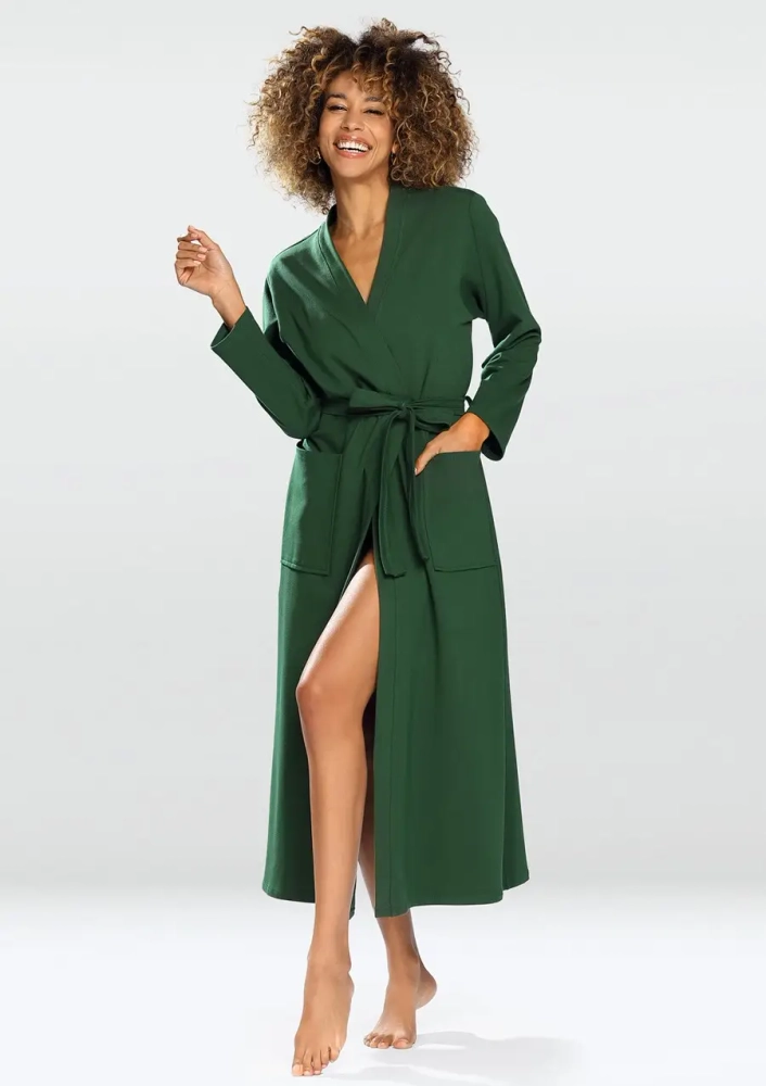 Peignoir en coton vert