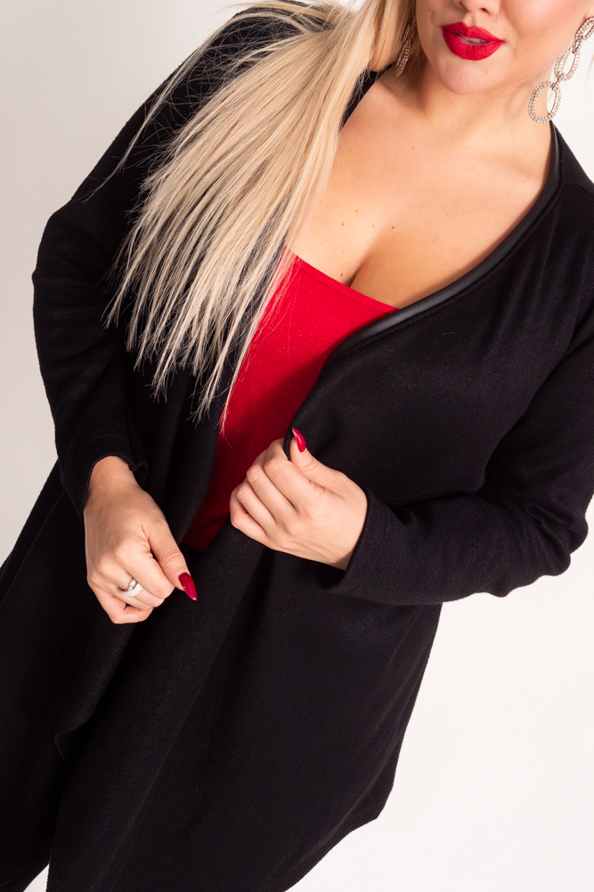  Black Asymmetrical Cardigan