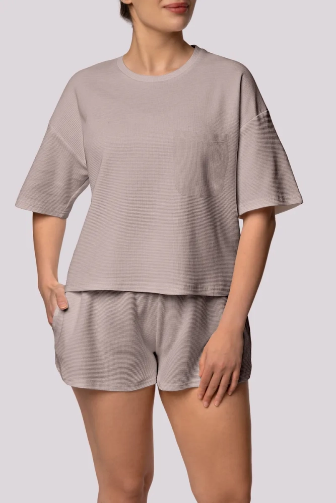 Pyjama mit Shorts Dirty pink