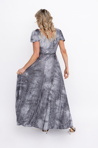 Kornblumen-Brokatkleid