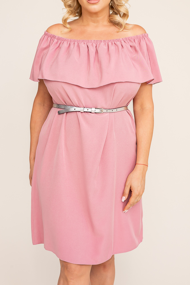 Vestido rosa empolvado