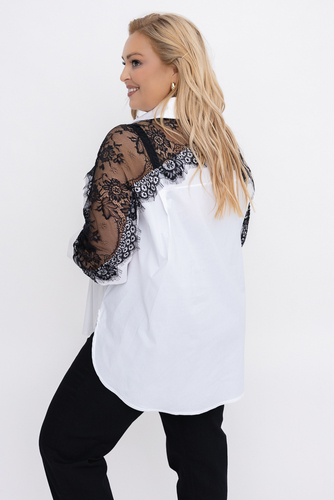 Biała Koszula z koronką