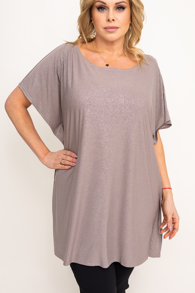 Blusa brocada beige