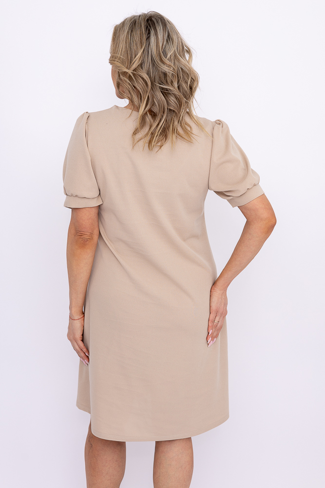 Beżowa Sukienka BERGIA