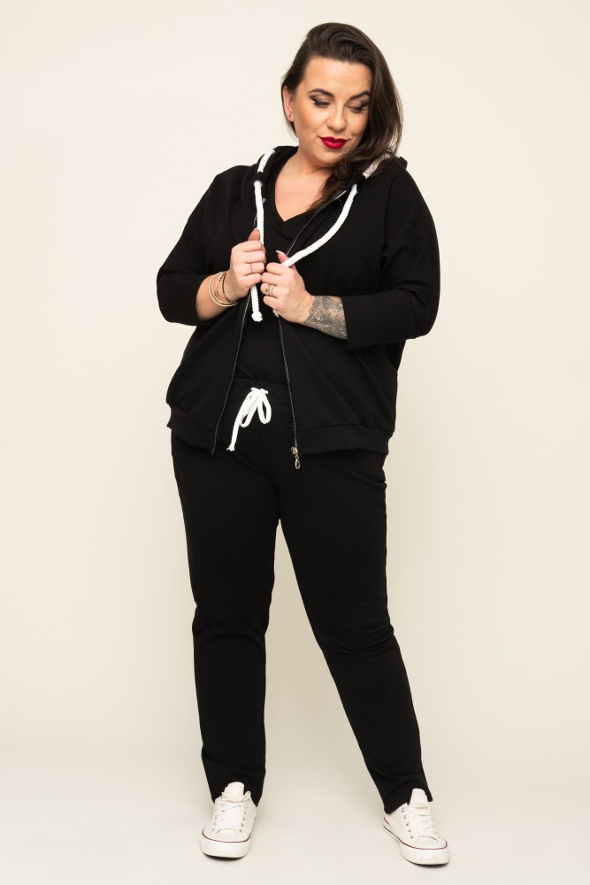 Black tracksuit set BE CONFIDENT pattern 1