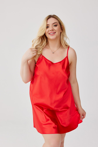 Red Satin Nightgown SATENO