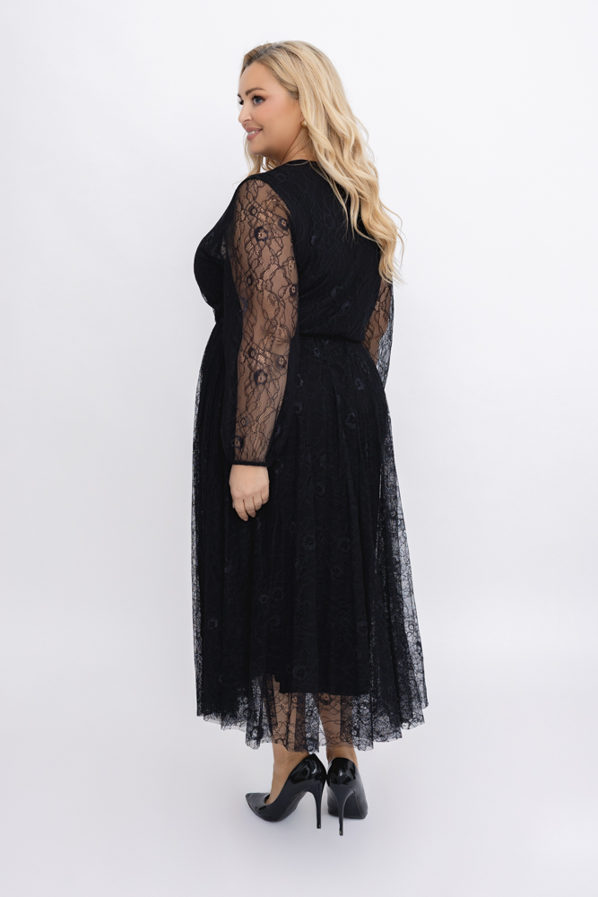 Czarna Sukienka koronkowa