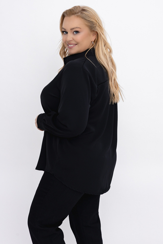 Czarna Koszula satynowa