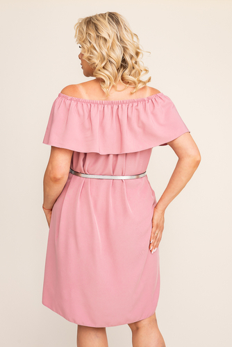 Vestido rosa empolvado