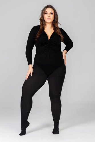 ELIZABETH I Plus Size Tights ONYX