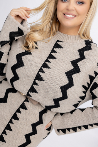 Robe pull beige foncé