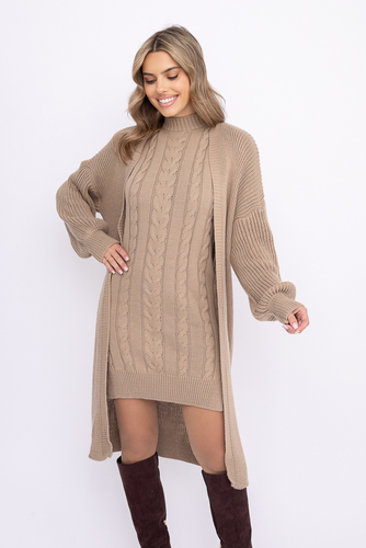 Dunkelbeiges Pullover-Set