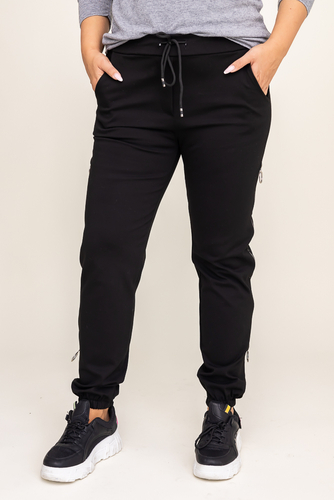 Czarne Spodnie z suwakami 