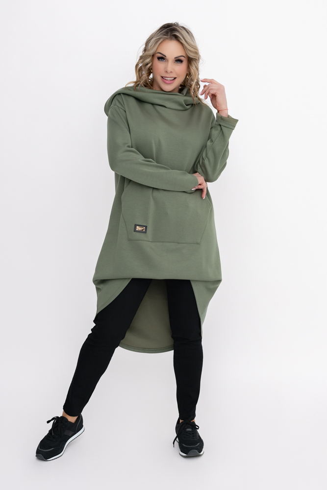 Khaki Bluza z kapturem