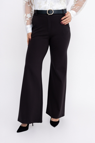 Czekoladowe Spodnie z paskiem