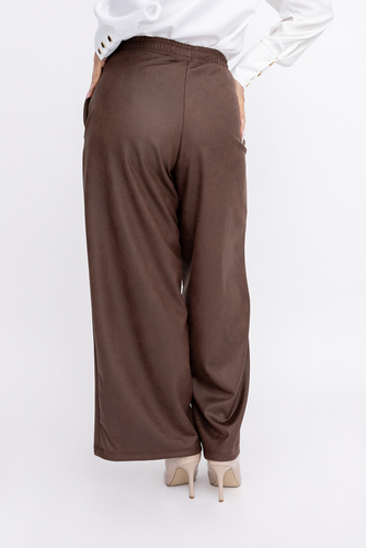 Czekoladowe Spodnie skórzane