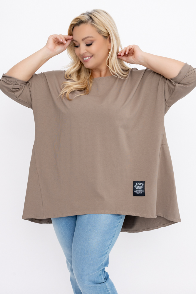 Tunique asymétrique marron