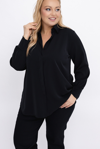 Czarna Koszula satynowa