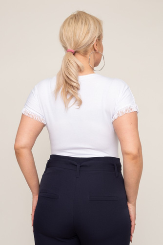 White Blouse with Fringe TOLLY Pattern 2