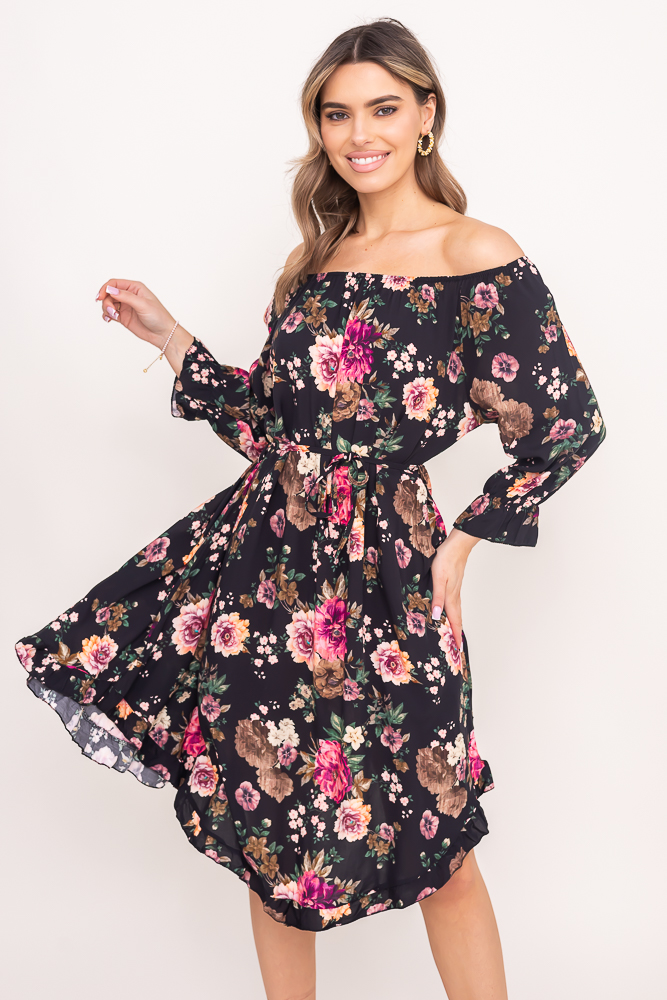  Sukienka w kwiaty VOMI Wzór 3