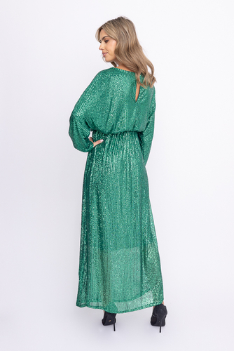 Robe à paillettes vert bouteille