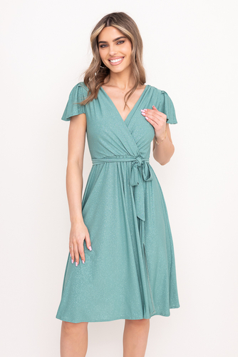 Mint Brocade Dress