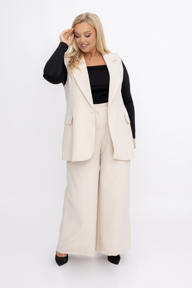 Pantalon élégant beige clair