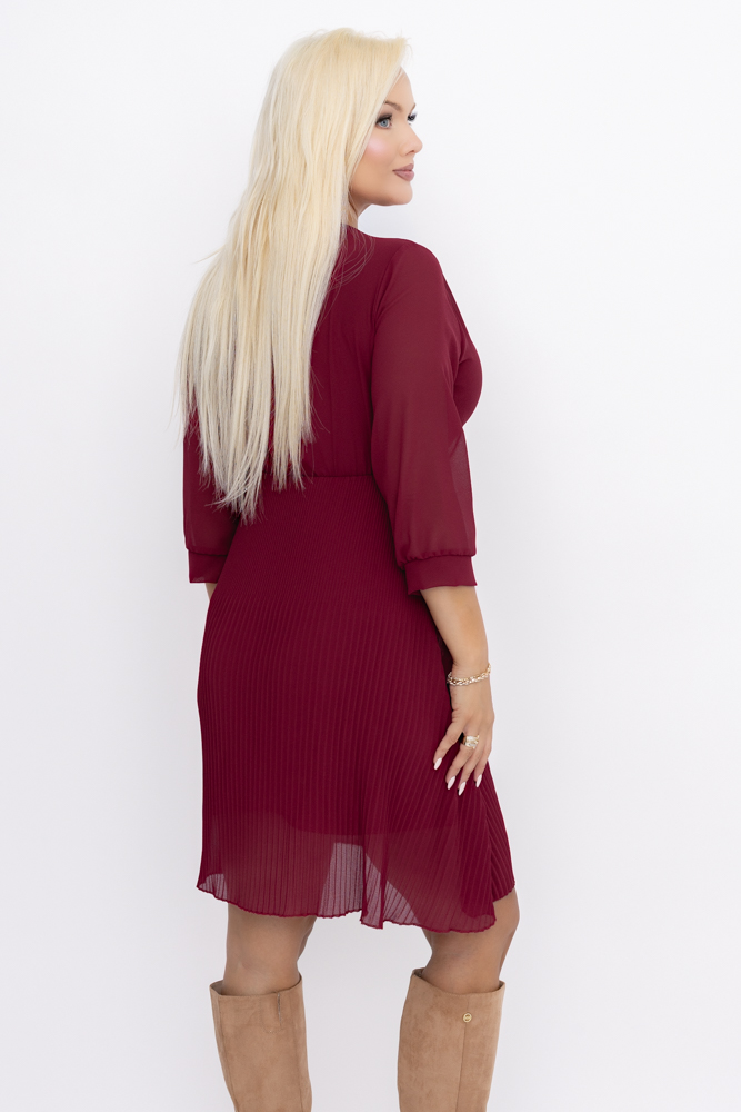  Vestido de gasa plisada Estampado 2