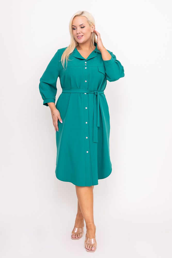 Flaschengrünes Emery-Kleid 