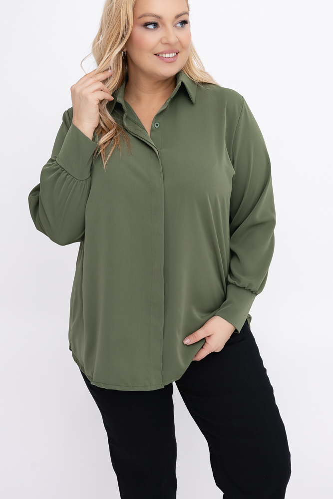 Khaki Koszula satynowa