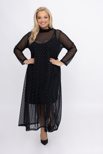 Robe en maille noire Motif 1