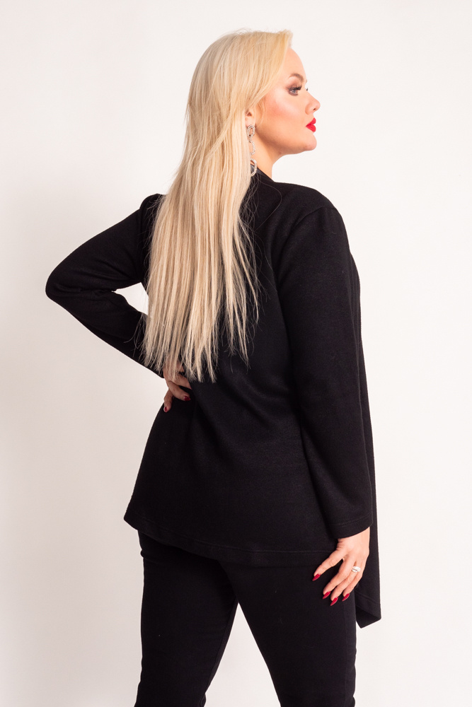 Cardigan asymétrique noir