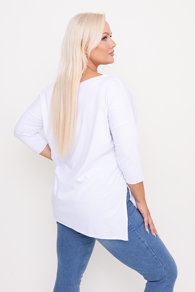 Biała Bluzka REVUMI Wzór 11