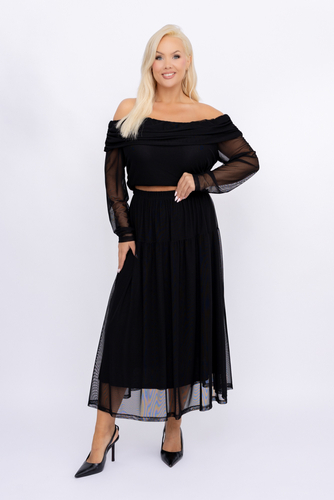  Schwarzes Mesh-Set