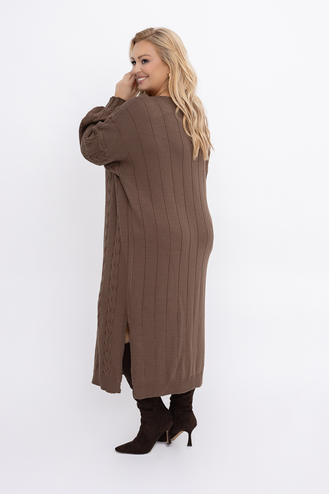 Czekoladowa Sukienka sweterkowa